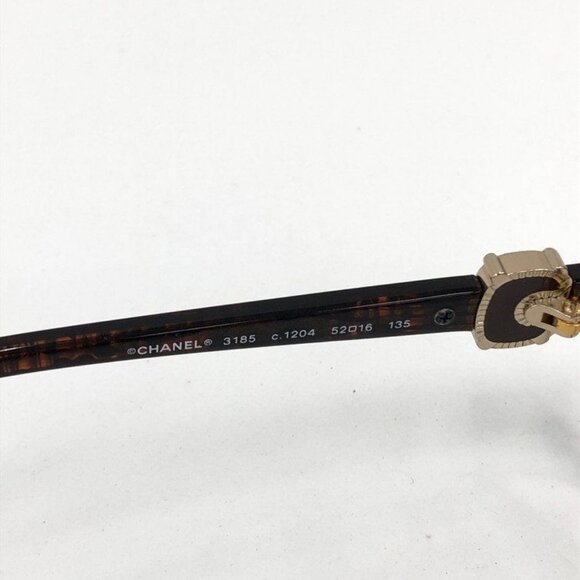 Rare Authentic Chanel Glasses 3185 c.1204 52mm Brown Tweed Frames Italy RX - Picture 7 of 7